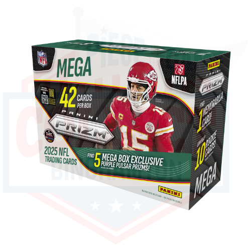 2025 Panini Prizm NFL Trading Card Box – Hobby Mega Box