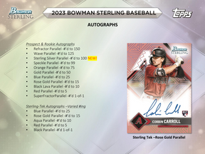 2023 Bowman Sterling Baseball