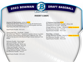 2023 Bowman Draft Baseball Hobby Jumbo Box