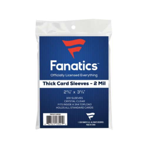 Fanatics Thick Card Sleeves - 2 Mil - 100 Pack